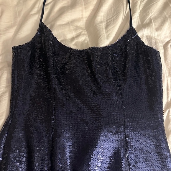 Revolve Navy Sequin Dress - Picture 2 of 13